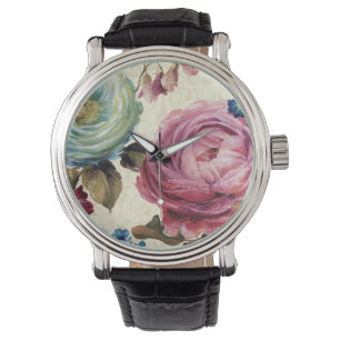 Rosa- och blåttro armbandsur