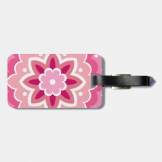 Rosa och blommig mönster bagagebricka
