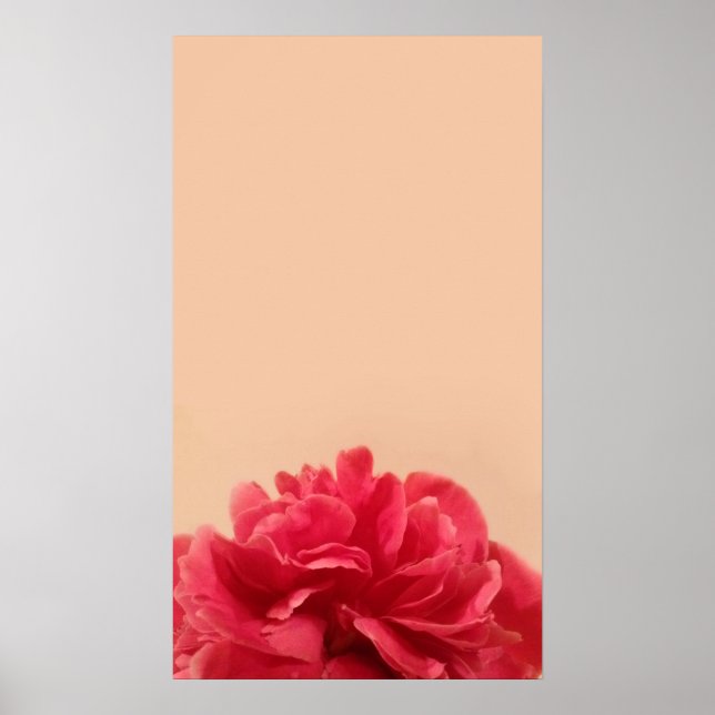 Rosa och Blommigt av elegant Poster (Framsidan)