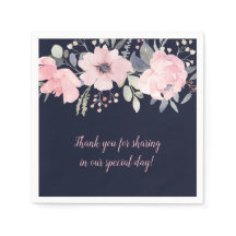 Rosa och Blommigt vid flottan Bröllop |