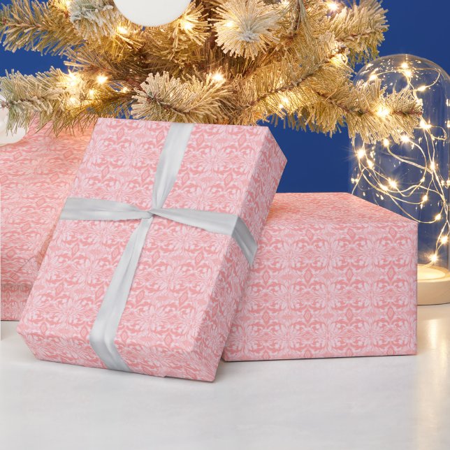 Rosa och Blommönster jul Presentpapper (Helgdagar)