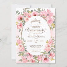 Rosa och  blommor Blommigt av vattenfärg Quinceane