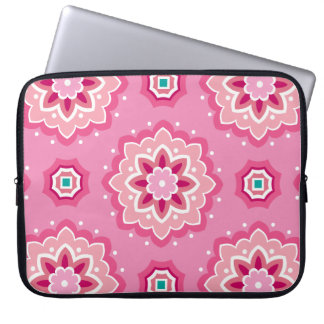 Rosa och blomsterliknande mönster laptop sleeve