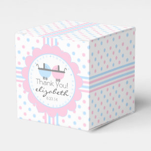 Rosa och Blue Baby Shower Presentaskar