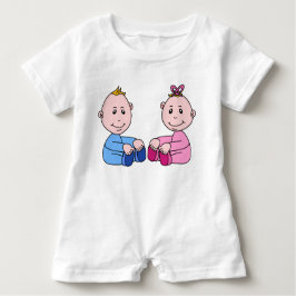 ROSA OCH BLUE BABY TWILLINGAR  T SHIRT