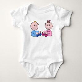 ROSA OCH BLUE BABY TWILLINGAR T SHIRT