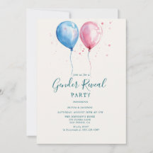 Rosa och Blue Balloons Gender Reveal Party