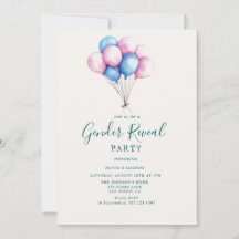 Rosa och Blue Balloons Gender Reveal Party