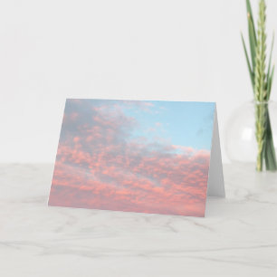 Rosa- och Blue Cotton Candy Clouds Sunrise Kort