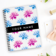 Rosa och Blue Dahlia, Blommönster, ditt namn