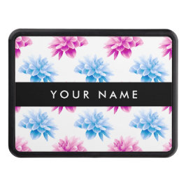 Rosa och Blue Dahlia, Blommönster, ditt namn Dragkroksskydd