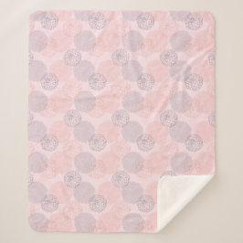 Rosa och Blue Dahlias Sherpa Blanket