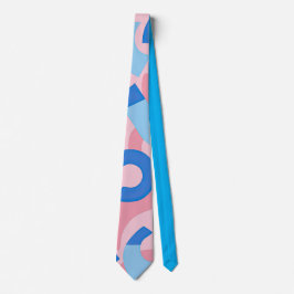 Rosa och Blue Doodle Mönster Slips