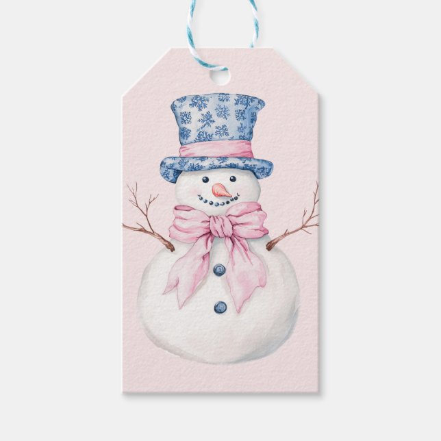 Rosa och Blue GrandMillennium Santa Presentetikett (Framsidan)