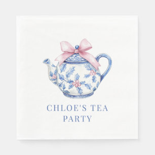 Rosa och Blue GrandMillennium Tea Party Pappersservett