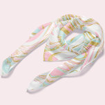 Rosa och Blue Marble Swirls Mönster Sjal<br><div class="desc">Snyggt och chic marmor roterar mönster i vacker rosa,  blått och guld.</div>