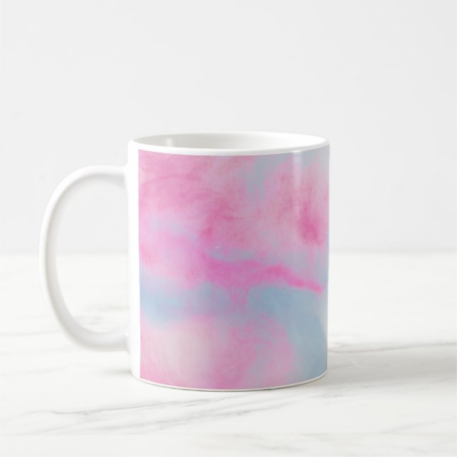 ROSA OCH BLUE MARBLED BAKGRUND KAFFEMUGG (Vänster)