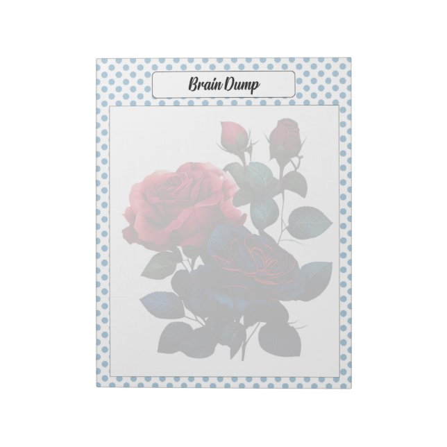 Rosa- och Blue Ro Brain Dump Anteckningsblock (Roterad)