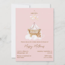 Rosa och Brown Boho Baby Shower