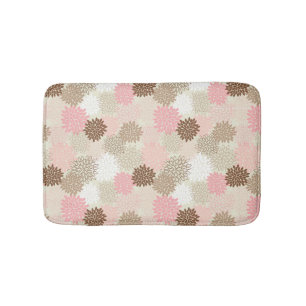Rosa och Brown Morsa Mönster Badrumsmatta