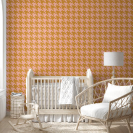 Rosa och Brown Preppy Houndstooth for Girls Room