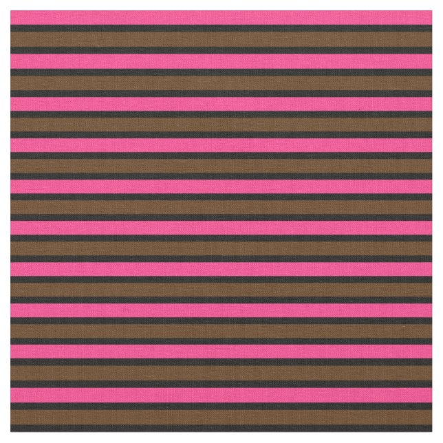 Rosa och brun 12-Stripe-struktur Tyg (Närbild)