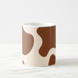 Rosa och brun cellutskrift kaffemugg