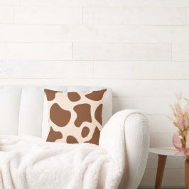 Rosa och brun cellutskrift kudde