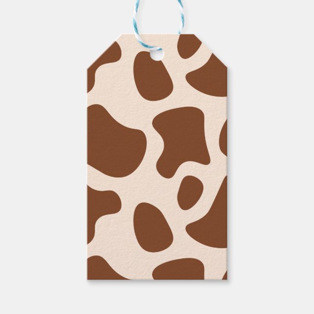 Rosa och brun cellutskrift presentetikett (Framsidan)