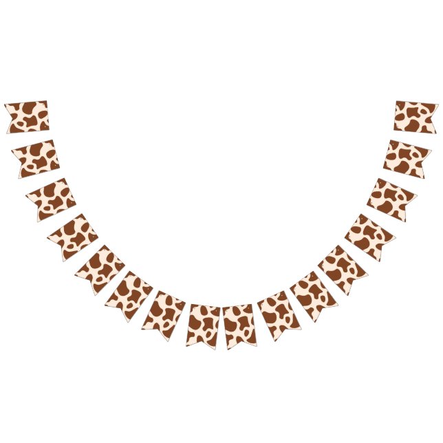 Rosa och brun cellutskrift vimplar (Alla)