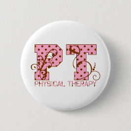 rosa och brun polka dots för halv liter knapp