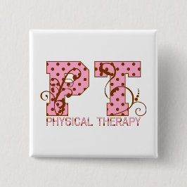 rosa och brun polka dots för halv liter knapp