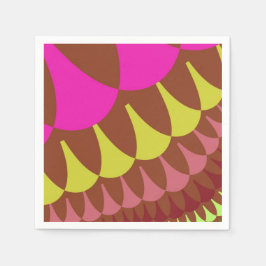 Rosa och bruna skalor pappersservett