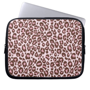 Rosa- och bruntCheetahtryck Laptop Sleeve