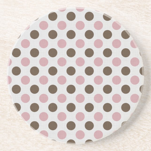 Rosa- och bruntpolka dots underlägg sandsten (Framsidan)