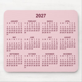 Rosa och Burgunder 2027 Kalender Musmatta