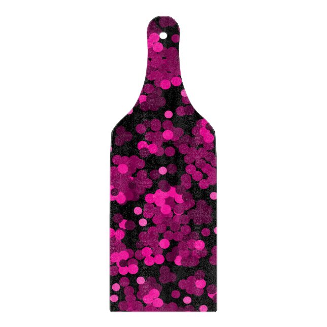 Rosa och burgundisk poka prick konetti mönster (Framsidan)