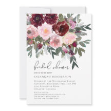 Rosa och Burgundy Blommig Bröllopsfest