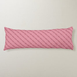  Rosa och Burgundy Twist Rand Kroppskudde