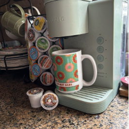 Rosa och choklad Grönt för Sprinkle Donut Care Min Kaffemugg