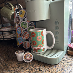 Rosa och choklad Grönt för Sprinkle Donut Care Min Kaffemugg