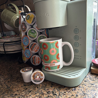 Rosa och choklad Grönt för Sprinkle Donut Care Min Kaffemugg