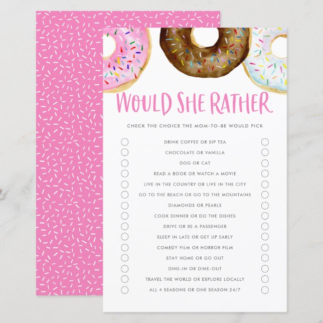 Rosa- och chokladdonuts skulle hellre spela Mamma  (Fram/baksida)