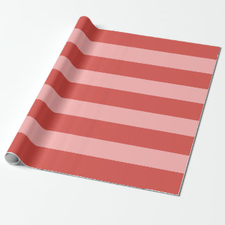 Rosa och Coral Awning Rand Presentpapper