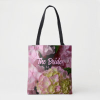 Rosa och Cream Hydrangeas Bride