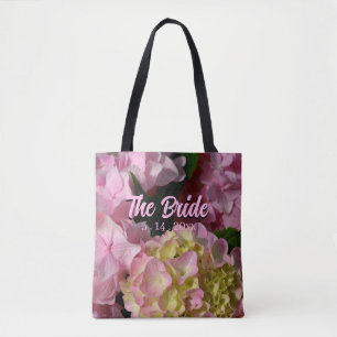Rosa och Cream Hydrangeas Bride Tygkasse