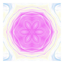 Rosa och Cream kaleidoscopic Mandala Art