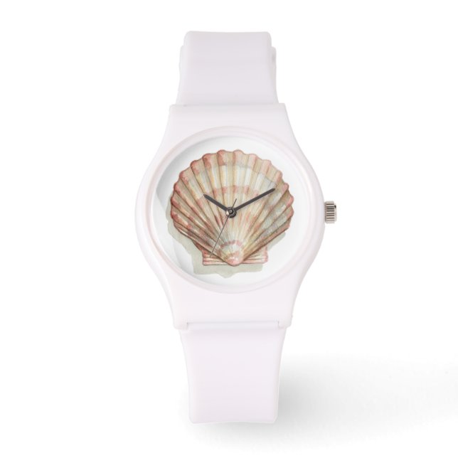 Rosa och Cream Seashell Armbandsur (Framsida)