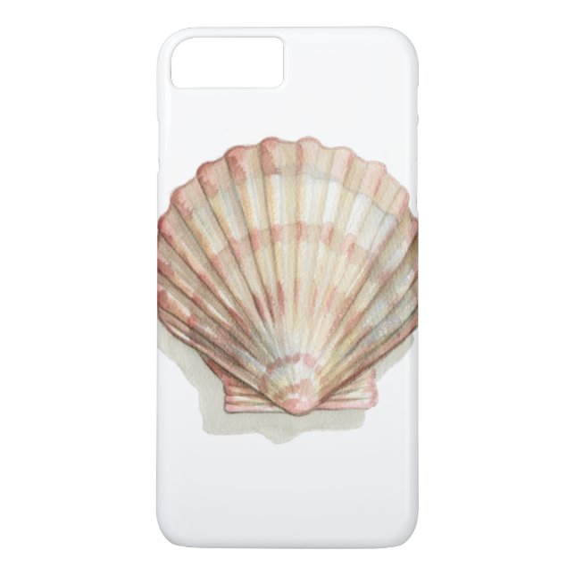 Rosa och Cream Seashell Case-Mate iPhone Skal (Baksida)