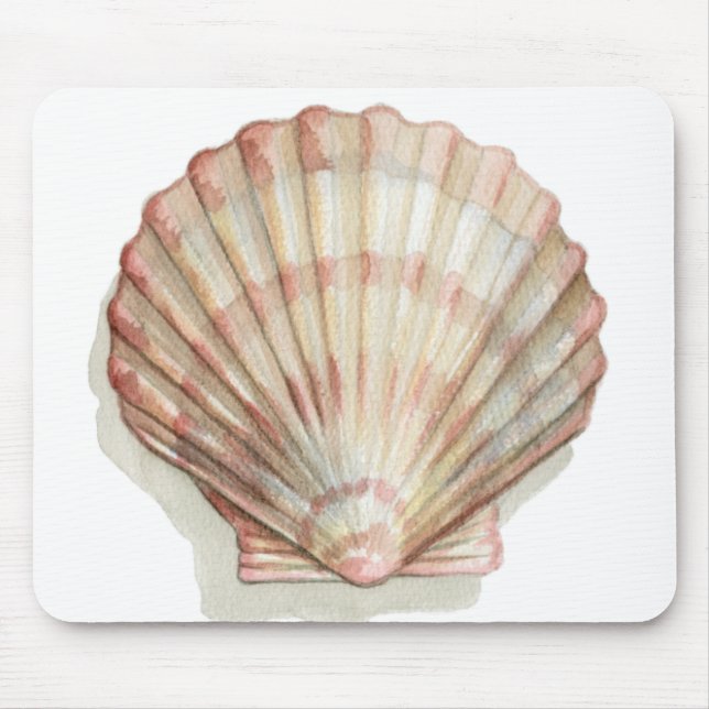 Rosa och Cream Seashell Musmatta (Framsidan)